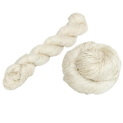 Knitsilk 3 Ply 100% Mulberry Silk Lace Weight Yarn – Sacred White (50g / 260 Yards)