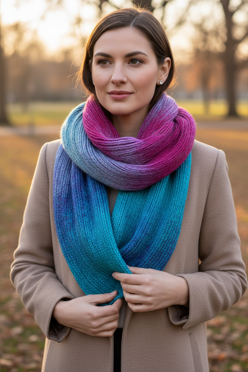 Knitsilk Silk Roving Worsted Yarn 100% Recycled & Hand-Dyed |100 gm,225 Yards | Cancun