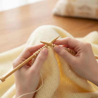 Knitsilk 3 Ply 100% Mulberry Silk Lace Weight Yarn –Pastel Yellow(50g / 260 Yards)