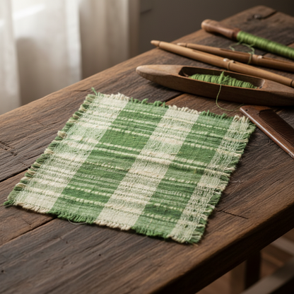 Knitsilk Recycled Shibori Sari Silk Ribbon Yarn-Green| Best for Crochet, Knitting, and Embroidery |50 GMS-30 Yards