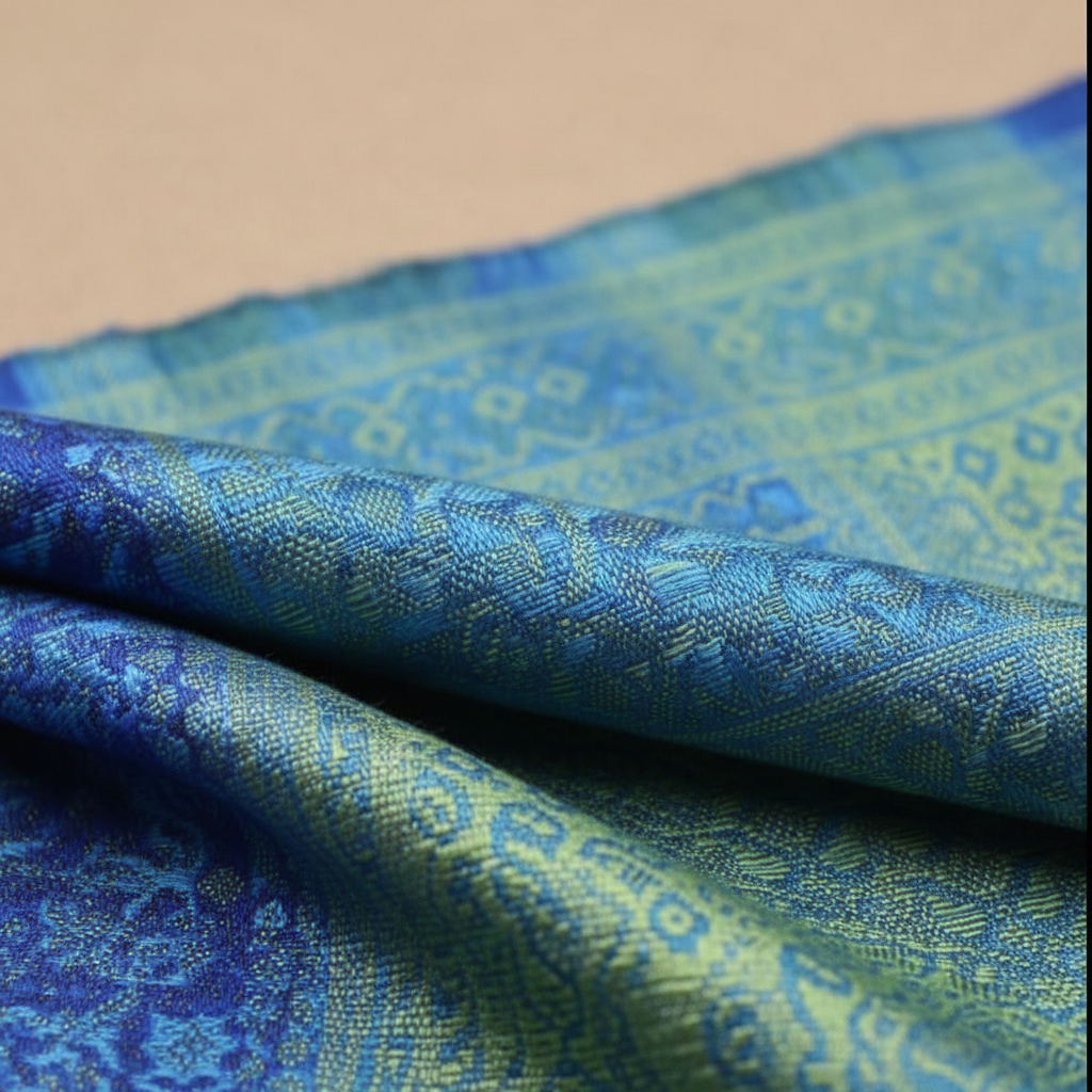 Knitsilk Top Yarn – Mulberry Silk Roving Yarn in Shades of Blue Gre