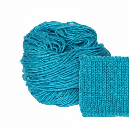 Knitsilk Top Yarn – Mulberry Silk Roving Yarn in Shades of Bl